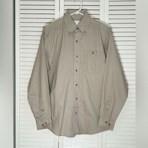 FF.LA Five Four Los Angeles Men's Long Sleeve Button Up Shirt Beige NWOT Size S